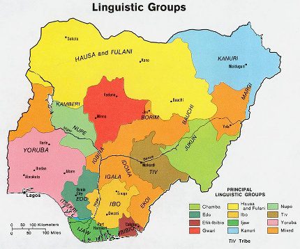 Groupes linguistiques de la région du Calabar